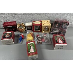 VINTAGE Christmas Ornament‎ Lot Bundle 80s, 90s Precious Moments Hallmark Disney